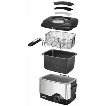 Unold 58615 gruzdintuvė, 1200 W, 1,5 l, juoda/nerūdijantis plienas