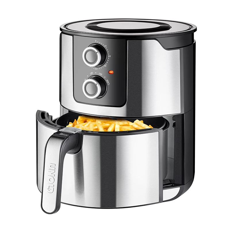 Unold 58655 Double karšto oro gruzdintuvė 5 L 1400 W juoda, nerūdijantis plienas
