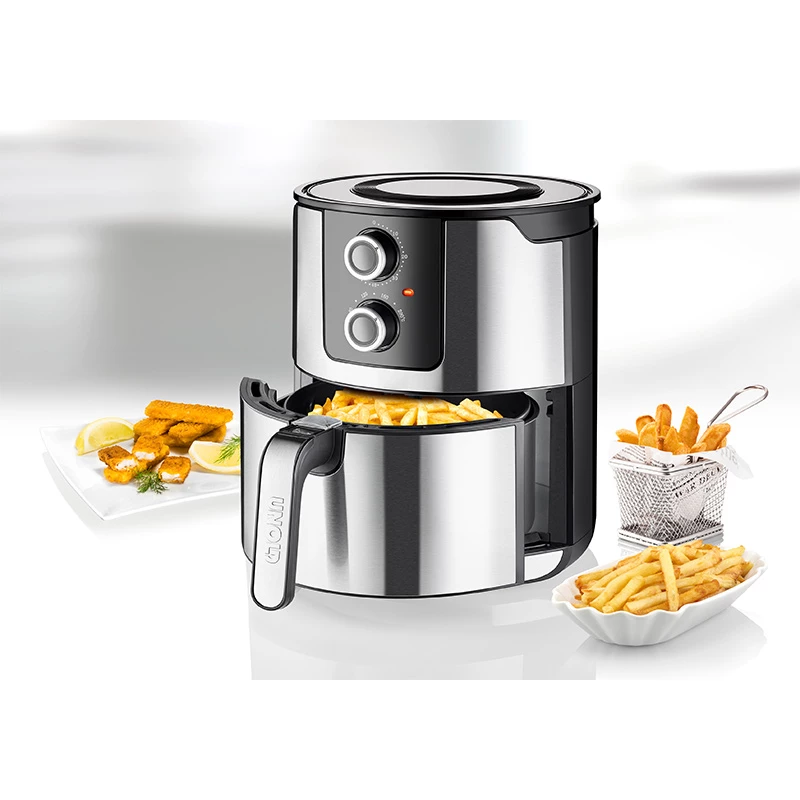 Unold 58655 Double karšto oro gruzdintuvė 5 L 1400 W juoda, nerūdijantis plienas