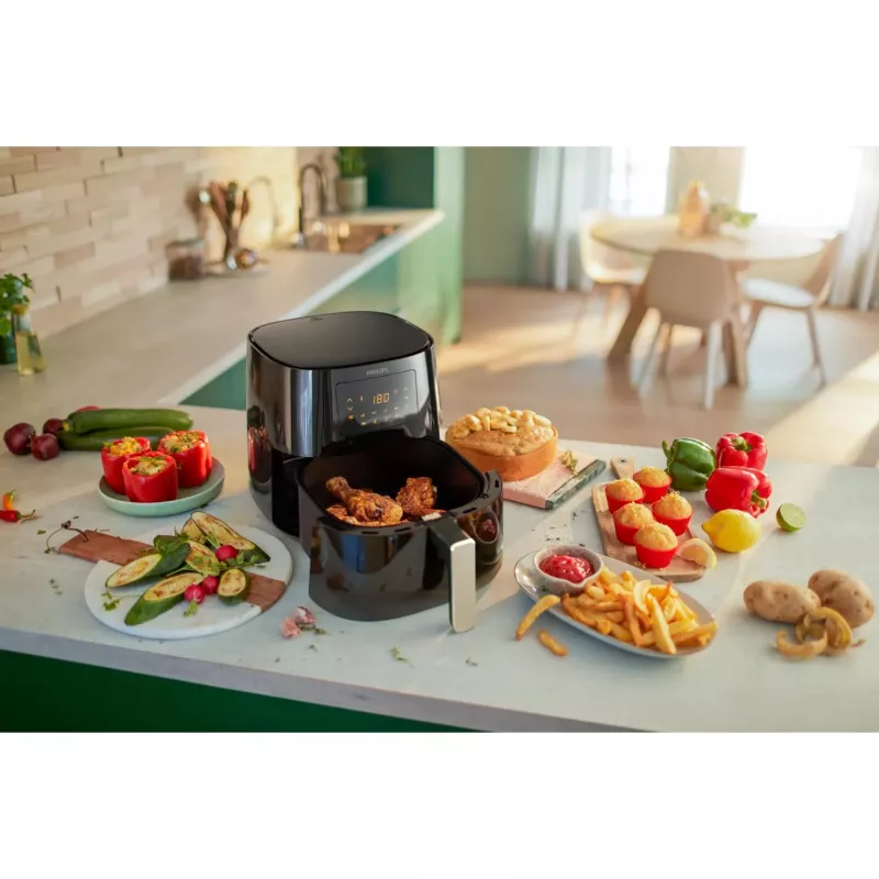 Philips 3000 serijos HD9270/70 Airfryer XL, Karšto oro gruzdintuvė, 6,2 L, 1,2 kg, Rapid Air, 200 °C, 5 asmenims