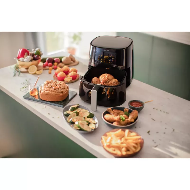 Philips 3000 serijos HD9270/70 Airfryer XL, Karšto oro gruzdintuvė, 6,2 L, 1,2 kg, Rapid Air, 200 °C, 5 asmenims