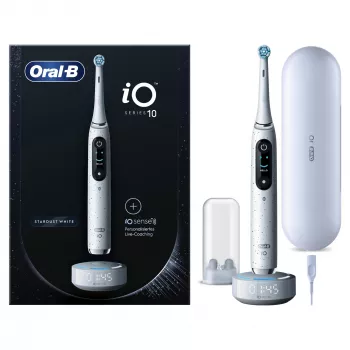 Oral-B iO Series 10 suaugusiųjų besisukantis-osciliuojantis dantų šepetėlis Baltas
