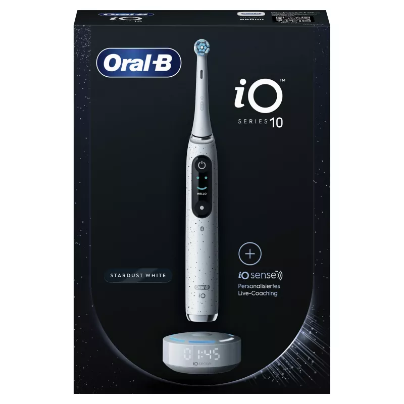 Oral-B iO Series 10 suaugusiųjų besisukantis-osciliuojantis dantų šepetėlis Baltas