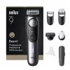 Braun BeardTrimmer 9 BT9520 barzdos ir plaukų kirpimo mašinėlė, baterija, 0,5–20 mm, šlapiam ir sausam naudojimui, juoda/pilka