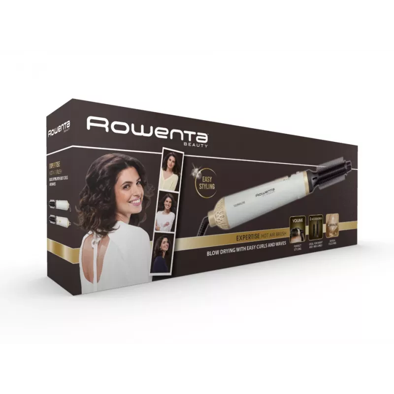Rowenta Fashion Stylist CF3910 karšto oro šepetys, baltos spalvos