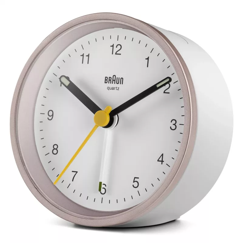 Braun BC12 kvarcinis žadintuvas rožinis, baltas