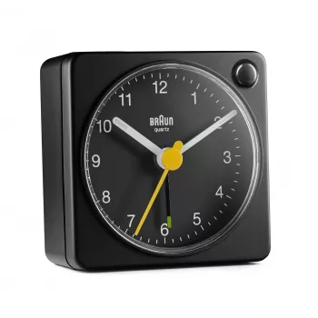 Braun BC02XB analoginis žadintuvas, juodas