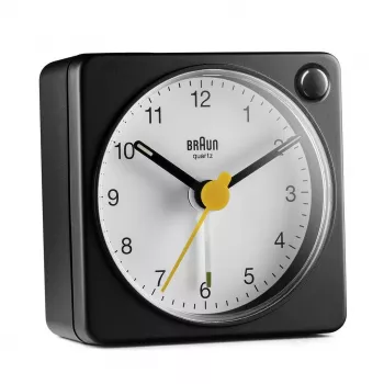 Braun BC02XBW kvarcinis žadintuvas juodas, baltas