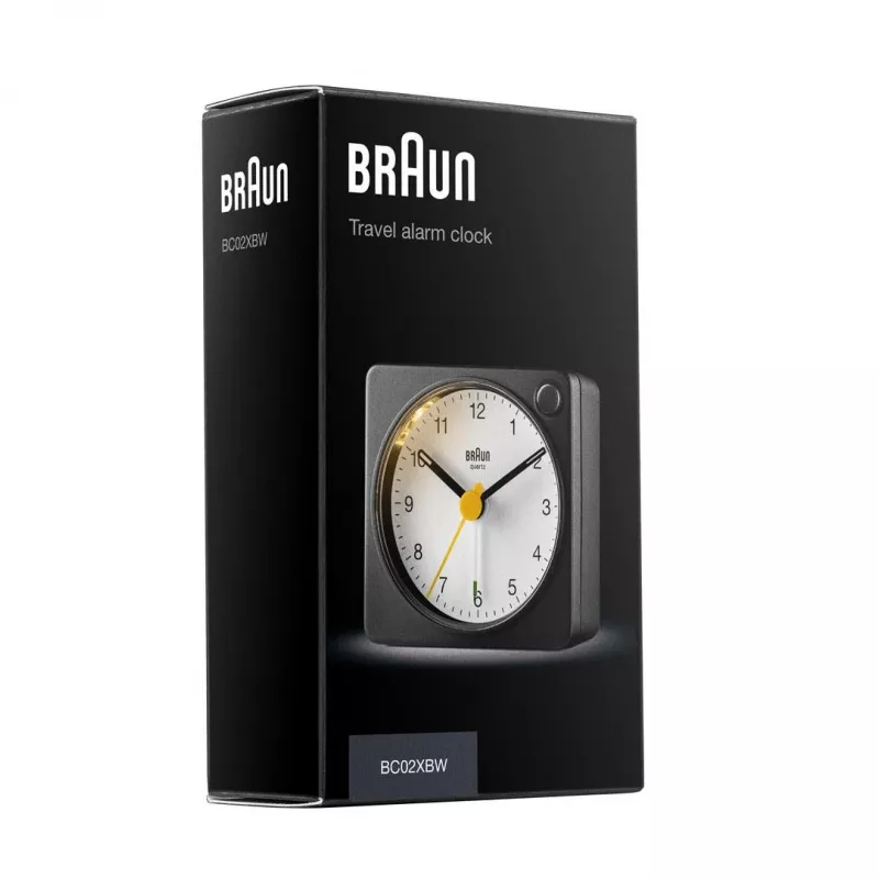 Braun BC02XBW kvarcinis žadintuvas juodas, baltas