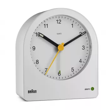 Braun BC22 kvarcinis žadintuvas baltas, geltona