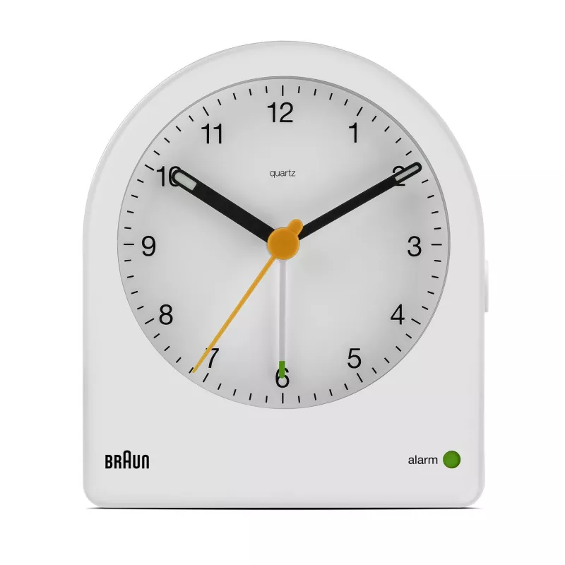 Braun BC22 kvarcinis žadintuvas baltas, geltona