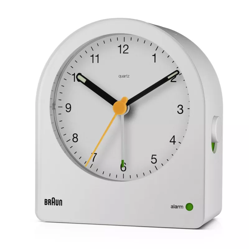 Braun BC22 kvarcinis žadintuvas baltas, geltona