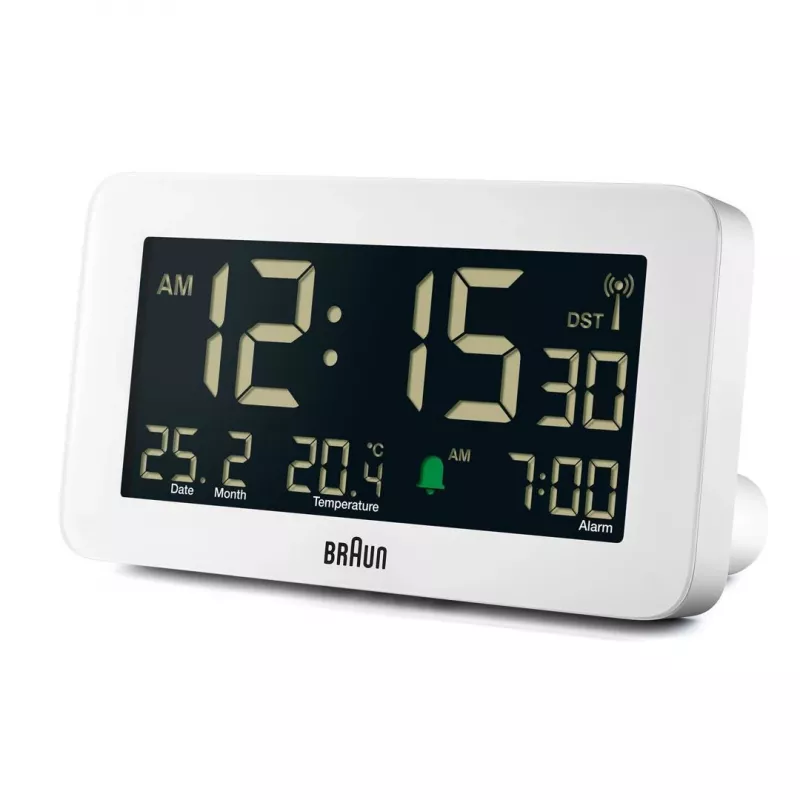 Skaitmeninis žadintuvas Braun BC10 Baltas LCD su foniniu apšvietimu