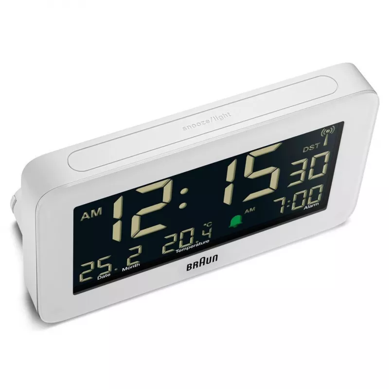 Skaitmeninis žadintuvas Braun BC10 Baltas LCD su foniniu apšvietimu