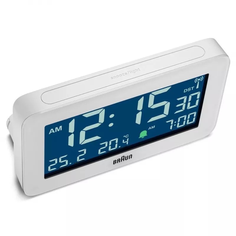 Skaitmeninis žadintuvas Braun BC10 Baltas LCD su foniniu apšvietimu