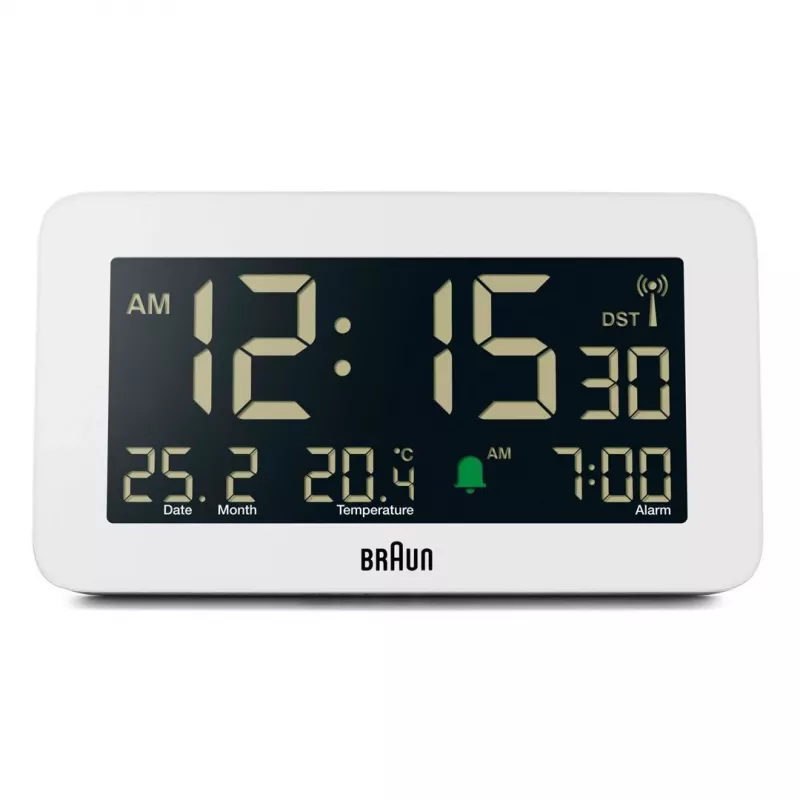 Skaitmeninis žadintuvas Braun BC10 Baltas LCD su foniniu apšvietimu
