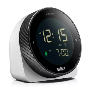 Braun BC24W-DCF radijo valdomas laikrodis sieninis/stalinis Baltas