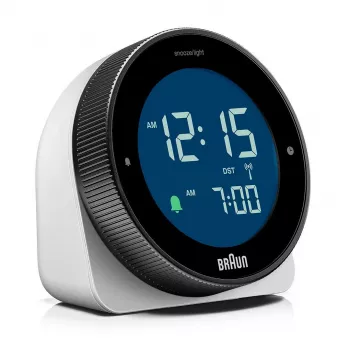 Braun BC24W-DCF radijo valdomas laikrodis sieninis/stalinis Baltas
