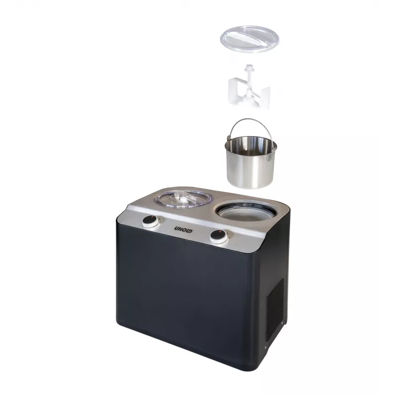 Unold Doppio kompresorinis ledų gaminimo aparatas 2,4 L 250 W Juodas, satino plienas