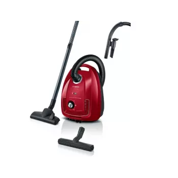 Bosch Serie 4 BGD38RD1H būgninis dulkių siurblys, 600 W, 4 L dulkių maišas, sausas valymas, raudonas