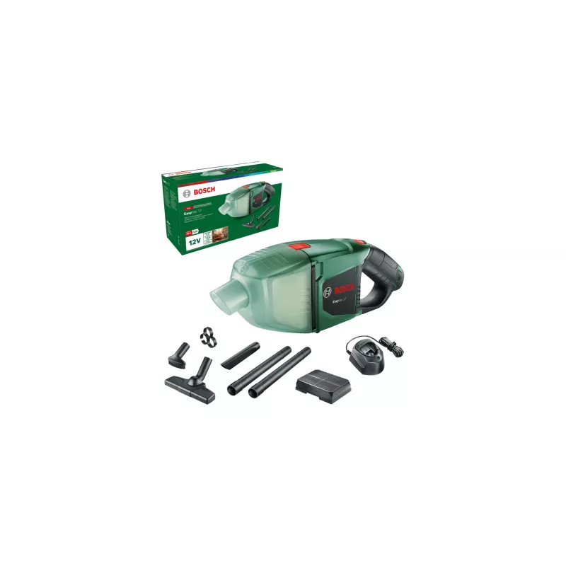Bosch EasyVac 12 2-in-1 belaidis siurblys sausam valymui be maišelio Juoda, Žalia 2.5 Ah