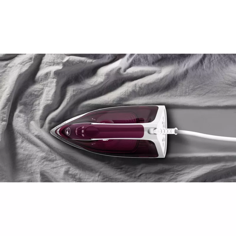 Tefal Express Steam FV2835E0 lygintuvas sausam ir garų lyginimui, Cerilium padas, 2400 W, violetinė, balta