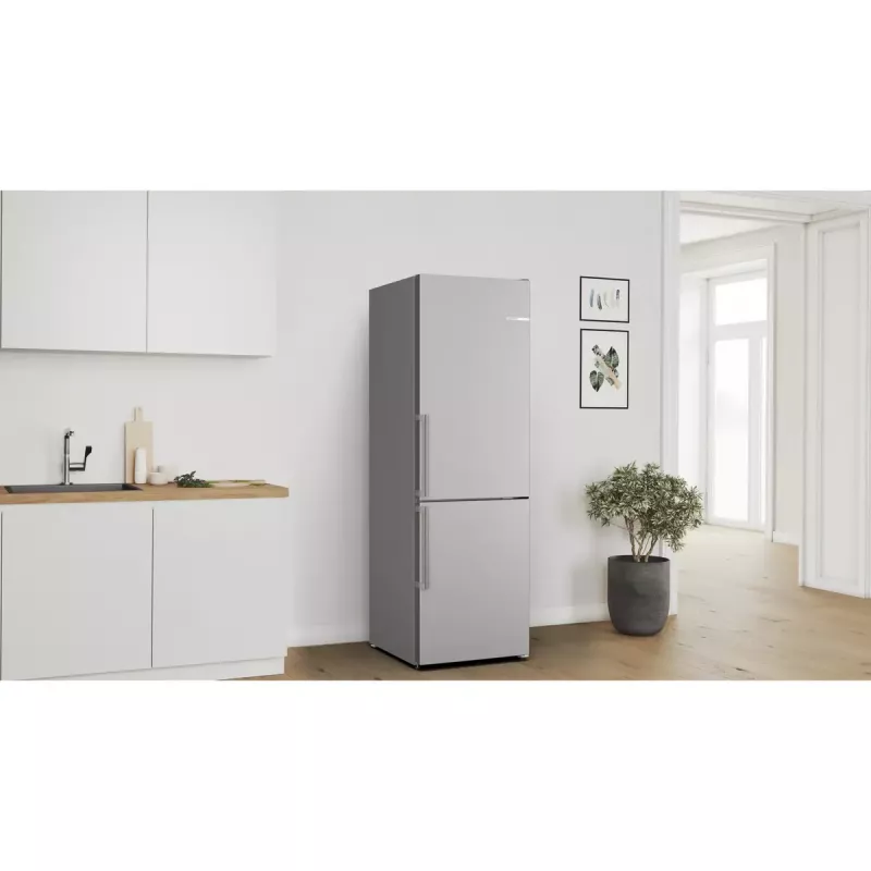 Šaldytuvas su šaldikliu Bosch Serie 4 KGN36VICT laisvai pastatomas 321 L nerūdijantis plienas