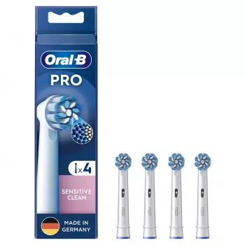 Šepetėlių galvutės Oral-B Sensitive Clean 4 vnt Baltos