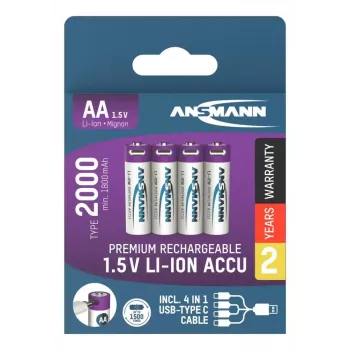 Įkraunama baterija Ansmann 1312-0036 AA ličio jonų