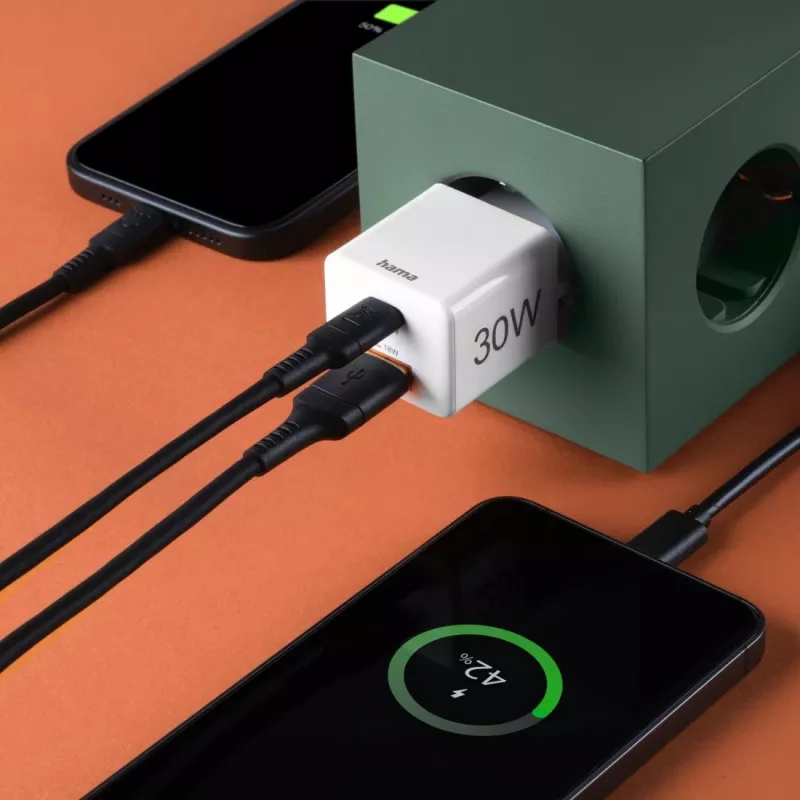 Hama 00201992 mobiliojo įrenginio įkroviklis Smartphone Baltas AC Greitasis įkrovimas Viduje, Lauke
