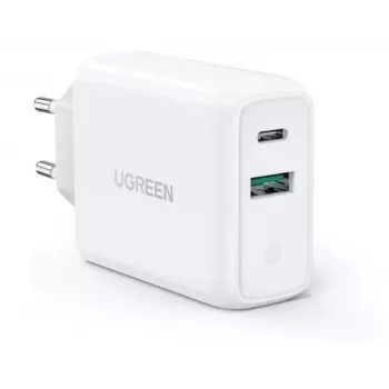 Ugreen 60468 mobiliojo įrenginio įkroviklis Planšetė, Telefonas, Universalus Baltas AC Greitas įkrovimas Vidaus