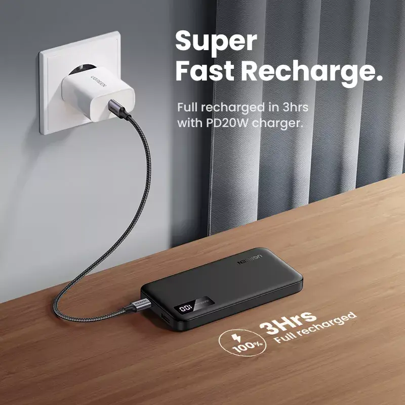 Ugreen 25742 Power bank Li-Ion 10000 mAh juodas