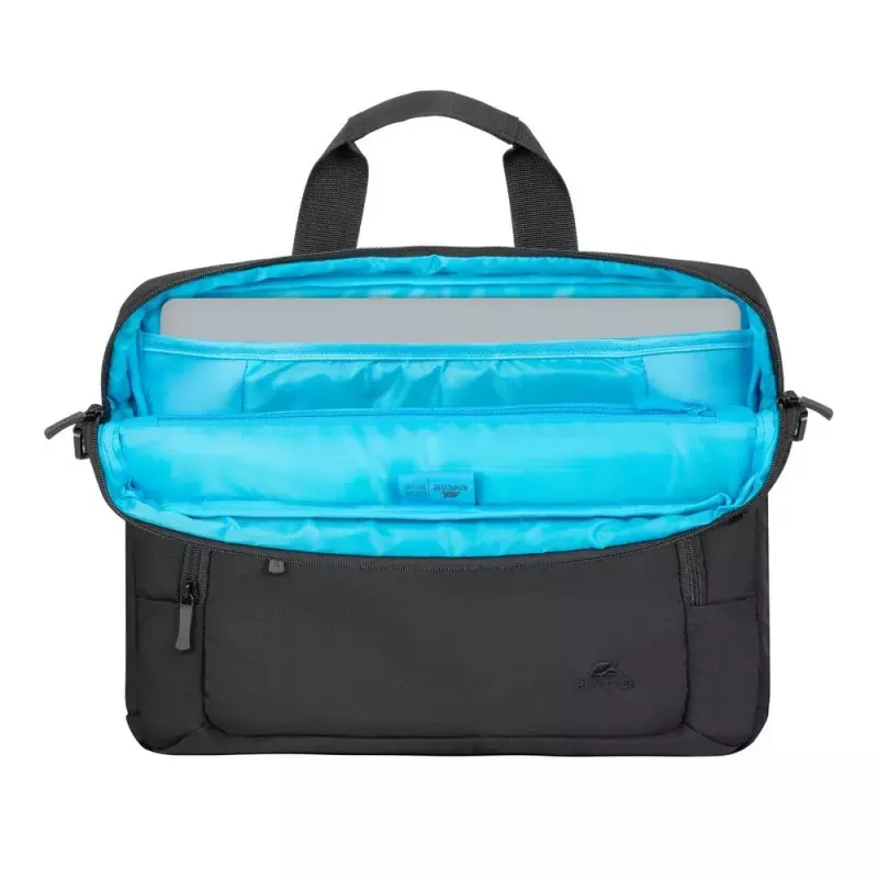 Rivacase 7521 Alpendorf ECO nešiojamojo kompiuterio krepšys 13,3–14 colių (35,6 cm), drobė, juodas