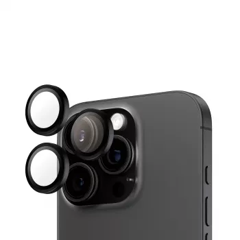 PanzerGlass® Hoops® kameros objektyvo apsauga juoda iPhone 16 Pro | 16 Pro Max