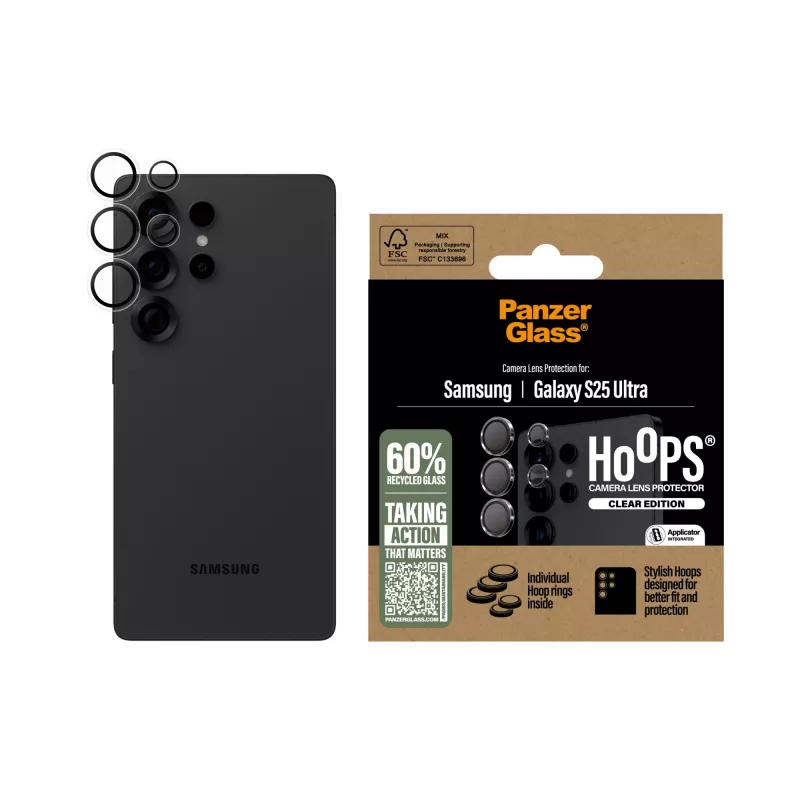 PanzerGlass ® Hoops® Camera Lens Protector permatomas Samsung Galaxy S25 Ultra