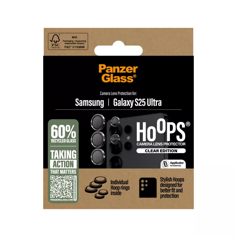 PanzerGlass ® Hoops® Camera Lens Protector permatomas Samsung Galaxy S25 Ultra