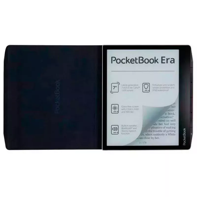 Dėklas planšetei PocketBook HN-QI-PU-700-WB-WW — apsauginis dangtelis 7 colių įrenginiams, mėlynas