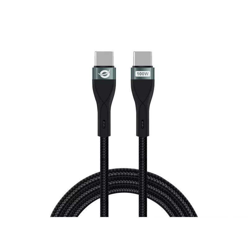 Laidas Conceptronic ETTA01B12 USB C-C PD 3.0 100W greitas įkrovimas 1,2 m, 20V 5A, 480Mbps, E-Mark