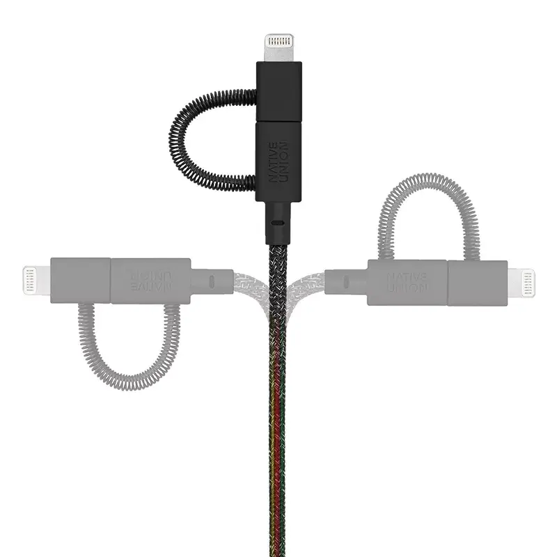 USB laidas Native Union BELT-ULC-CS-BLK-NP 2 m USB A / USB C / Micro USB A / Lightning juodas