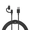USB laidas Native Union BELT-ULC-CS-BLK-NP 2 m USB A / USB C / Micro USB A / Lightning juodas
