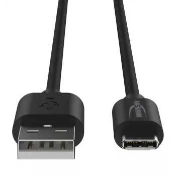 USB laidas Ansmann 1700-0130 1m USB A USB C juodas