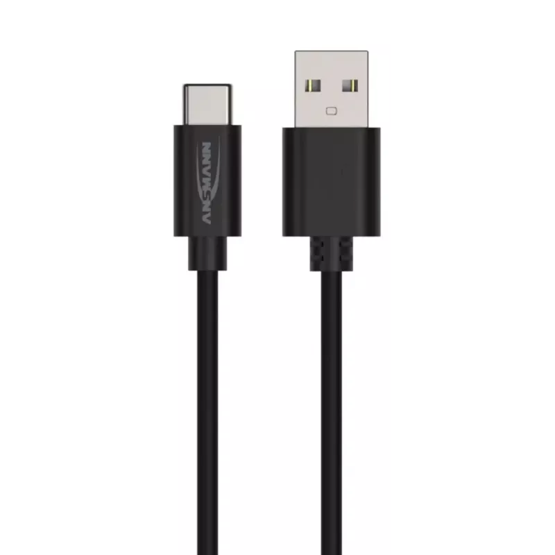 USB laidas Ansmann 1700-0130 1m USB A USB C juodas