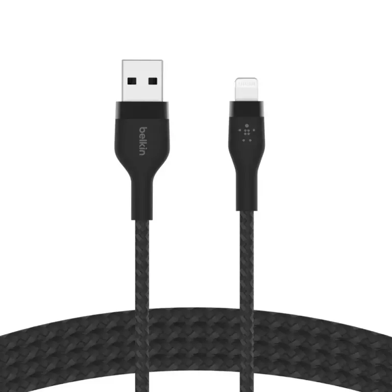 Laidinio ryšio kabelis Belkin CAA010BT1MBK 1 m Juodas USB A – Lightning