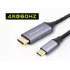 Conceptronic USB-C į HDMI laidas, vyriškas į vyrišką, 4K 60Hz, 2 m