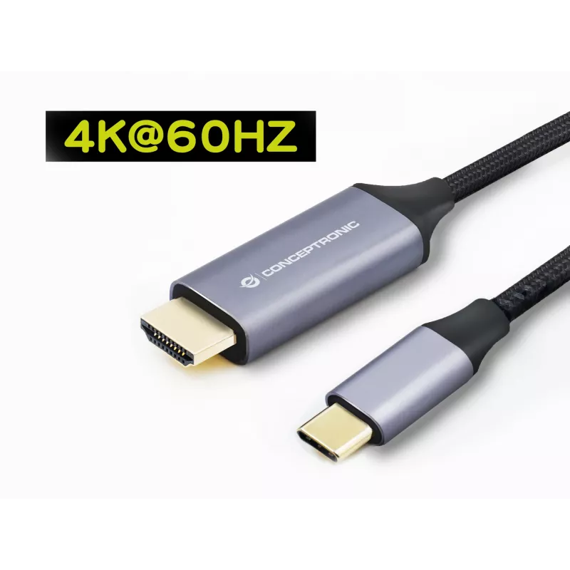 Conceptronic USB-C į HDMI laidas, vyriškas į vyrišką, 4K 60Hz, 2 m