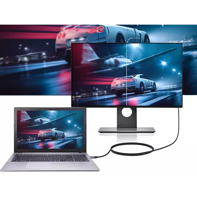 Conceptronic USB-C į HDMI laidas, vyriškas į vyrišką, 4K 60Hz, 2 m