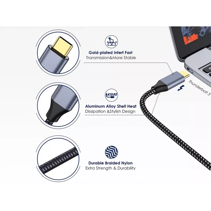 Conceptronic USB-C į HDMI laidas, vyriškas į vyrišką, 4K 60Hz, 2 m