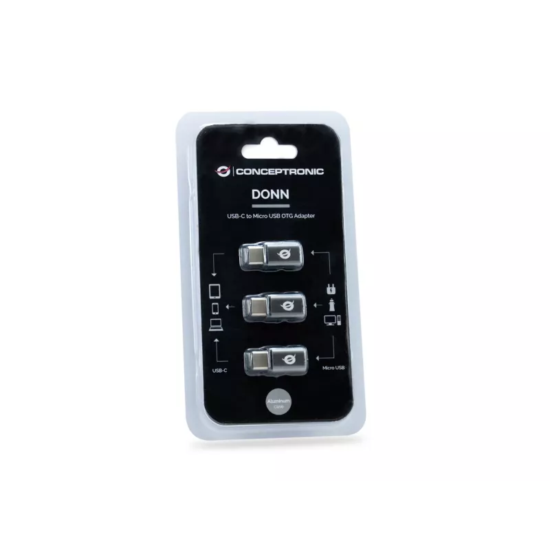 Conceptronic DONN USB-C į Micro USB OTG adapteris (3 vnt.)