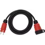 Prailginimo laidas Brennenstuhl 9161050110 5m 1 AC lizdas vidui ir lauke juoda raudona