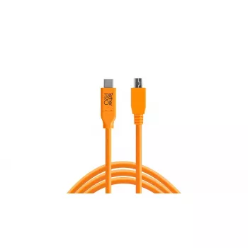 USB laidas Tether Tools CUC2515-ORG 4,6 m USB-C Micro-USB B oranžinis